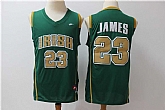 Irish High School 23 LeBron James Green Swingman Jersey,baseball caps,new era cap wholesale,wholesale hats